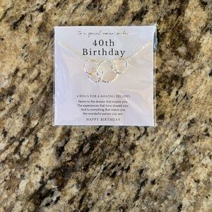 Silver Necklace with Interlocking Rings